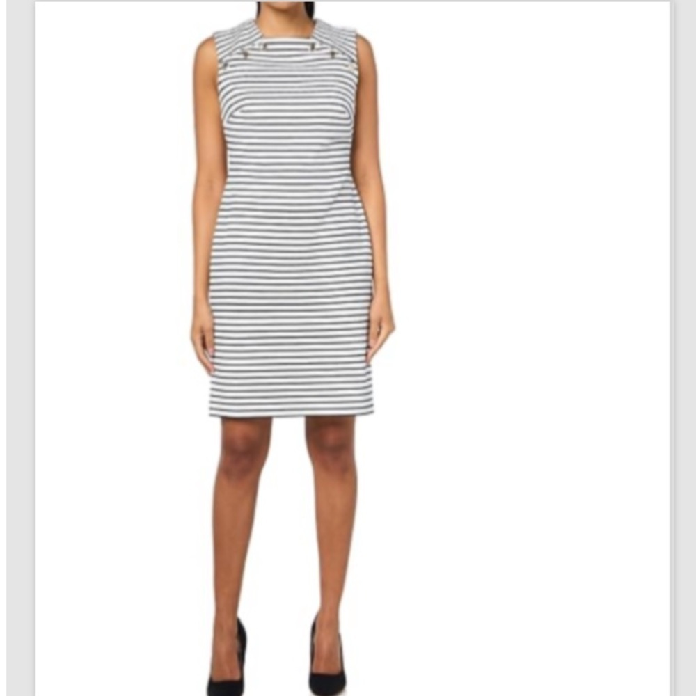 Tommy Hilfiger Women’s Striped Nautical Sheath Dress Size 16 Sleeveless NWT